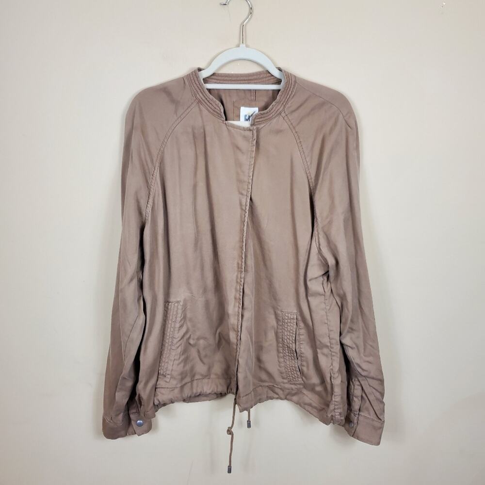 Gap Tencel Drapey Drawstring Jacket in Tan Size XXL